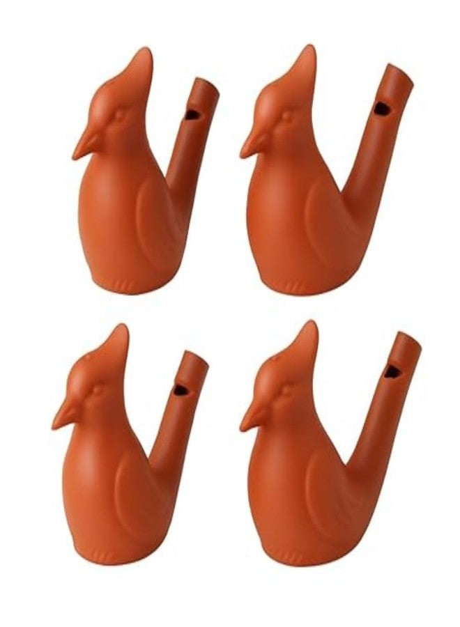 JETHIYA Terracotta Bird Water Whistle Toy | Pack of 4 | Handcrafted Traditional Indian Clay Musical Toy for Kids | Eco-Friendly, Non-Toxic & Handmade Gift - Image 1